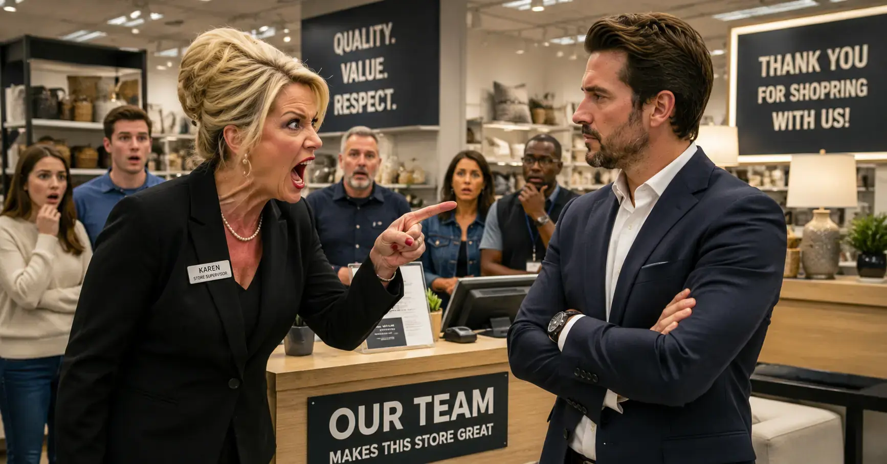 Karen Tried to Fire a Customer Who Didn't Work There — Then the Manager Recognized Who He Really Was