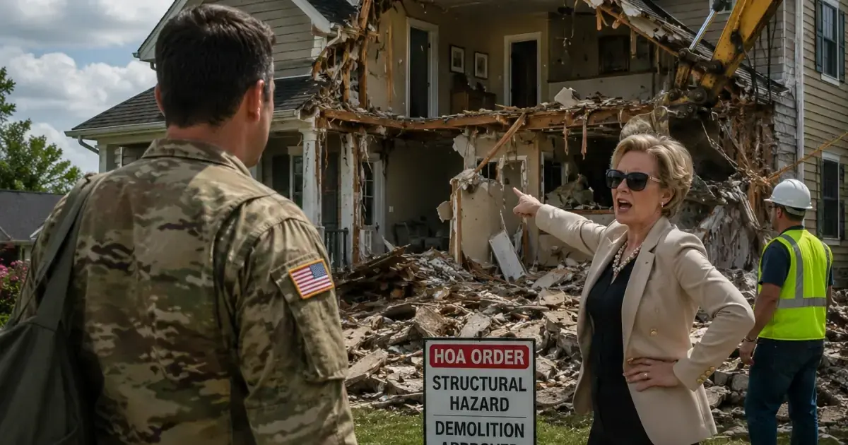 She Had Half My House Torn Down While I Was Deployed — Karen Never Expected Me to Come Home Early