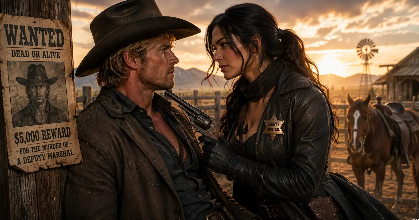 A Beautiful Female Bounty Hunter Came for the Cowboy — Then She Realized Someone Paid Her to Kill the Wrong Man