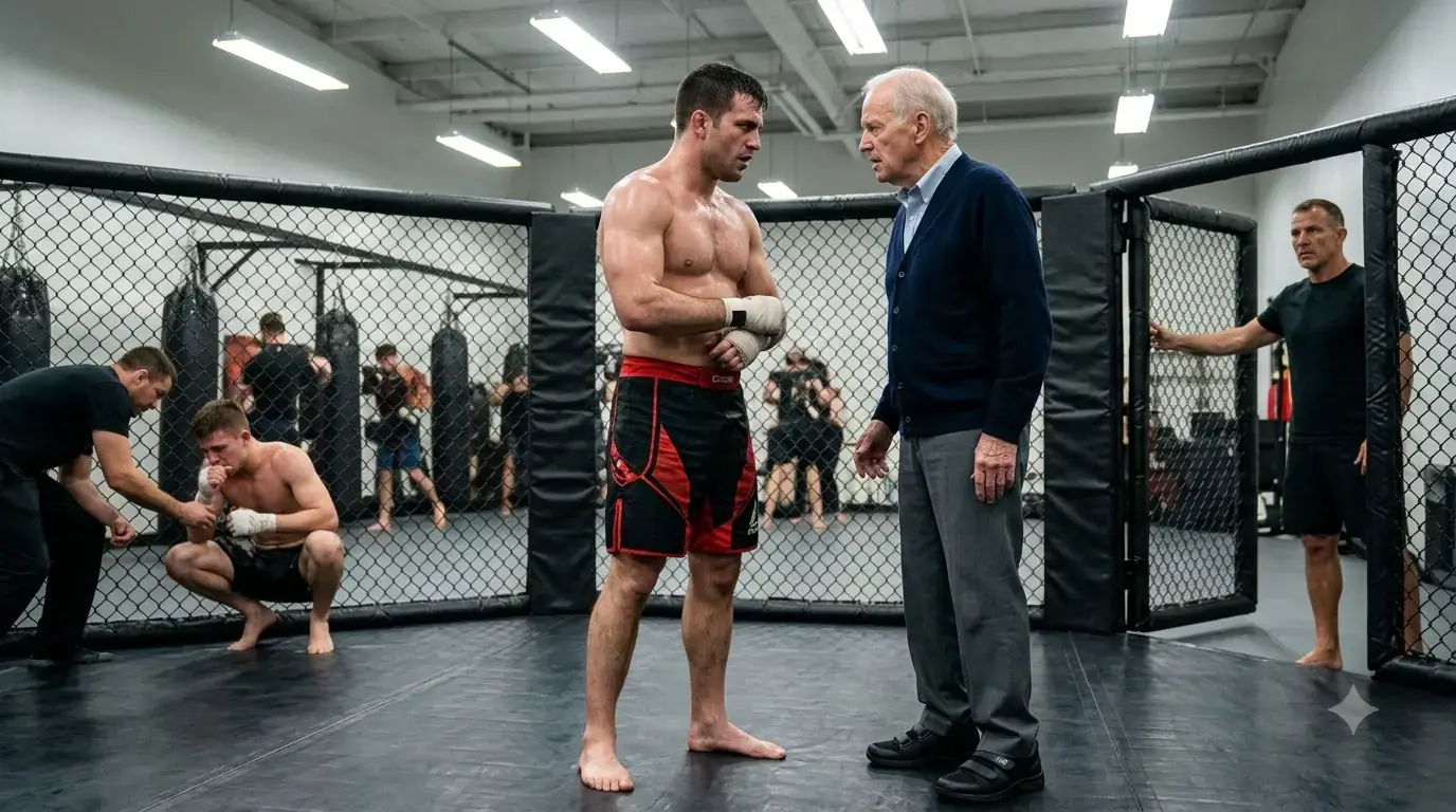 The Champion Kept the Choke Locked After the Bell — Then the Old Man in the Corner Stood Up