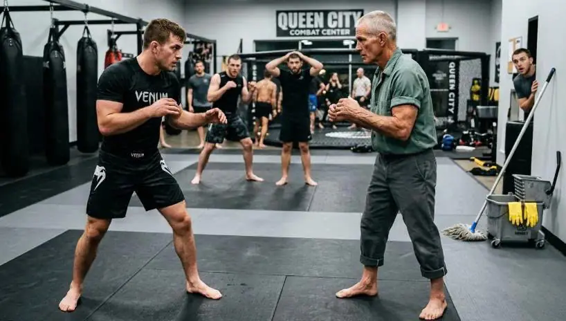 A Cocky Black Belt Said, “You Won’t Last 30 Seconds” — The Janitor Rolled Up His Sleeves