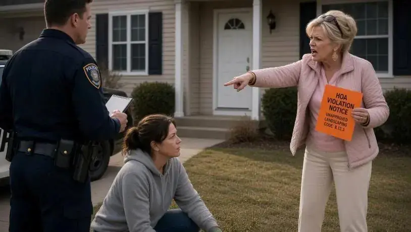The HOA President Called Police to Remove a Woman From Her Own Home — Then the Officer Looked at Her and Said, “Chief?”