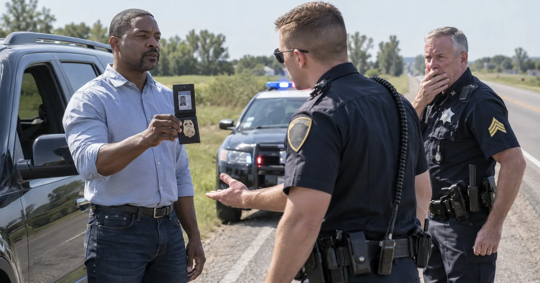 Officer Demanded His Papers on a Rural Highway - Then the Sergeant Opened His Wallet and Saw a Federal Badge