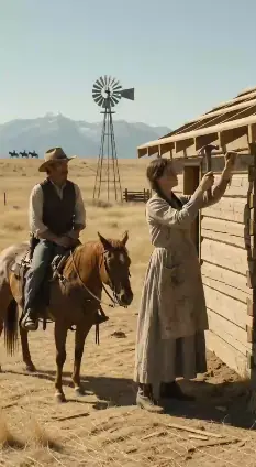 Pregnant Woman Built a Cabin Alone — Until a Rich Cowboy Admired Her Strength