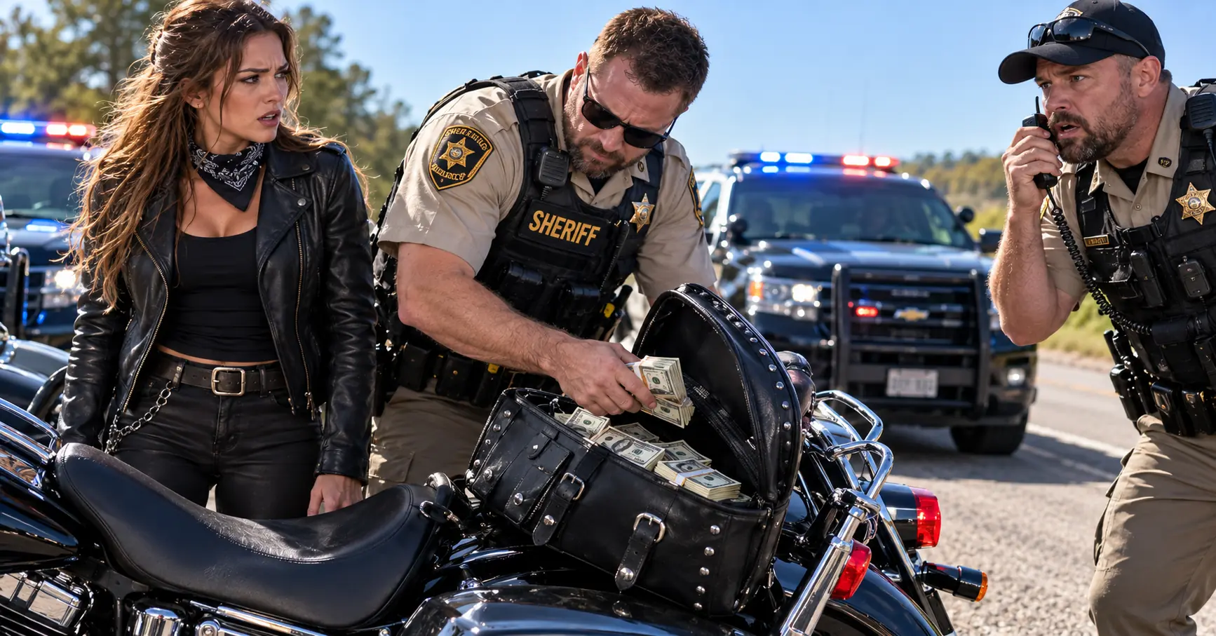 Two Deputies Opened Her Motorcycle Bag and Took the Cash - Then Dispatch Said Her Name Over Every Radio