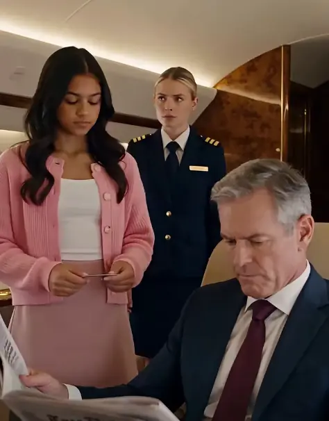He Told a Fourteen-Year-Old Girl She Didn’t Belong in First Class and Refused to Leave Her Window Seat. Then One Call to Her Father Made the Pilot Go Pale as the Boarding Door Began to Close.