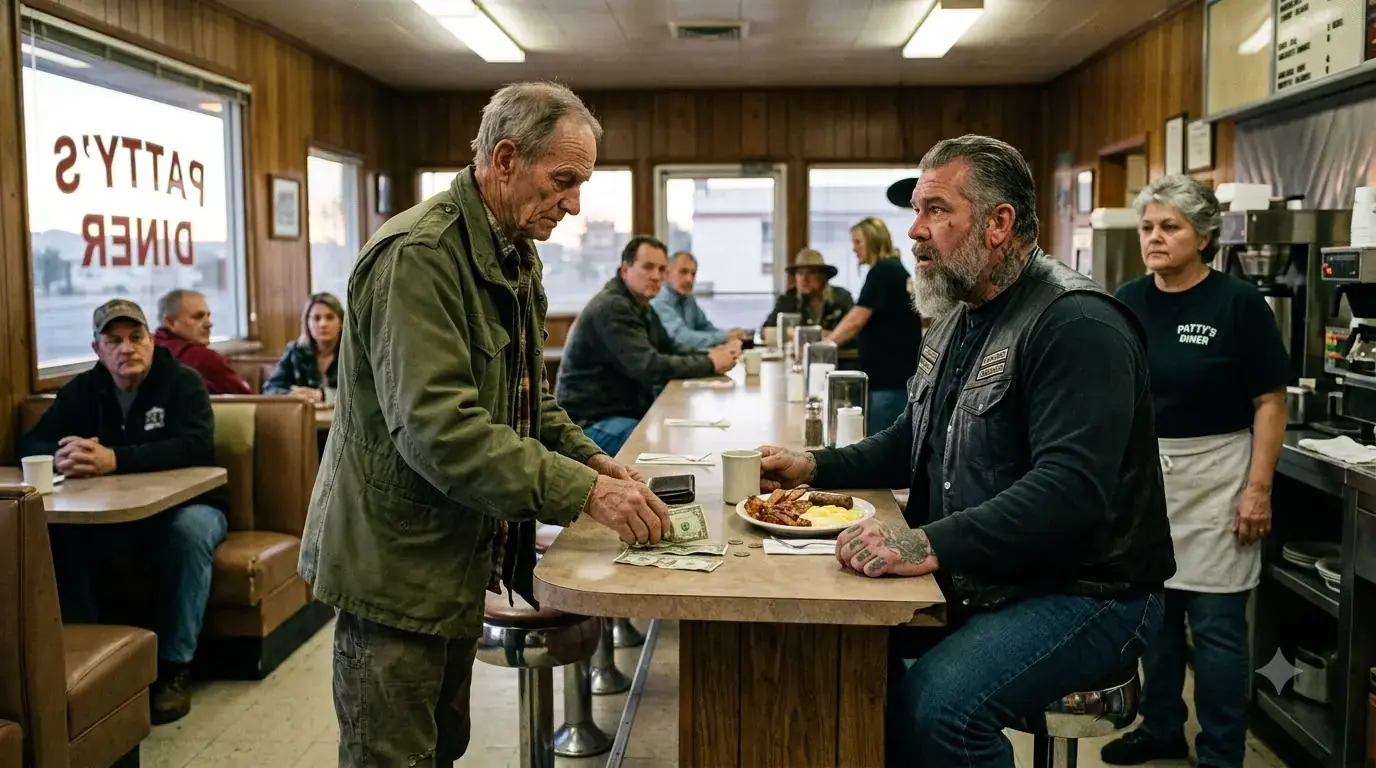 Evicted Grandpa Spent His Last $4.50 on a Hells Angel — Then the Biker Made One Call