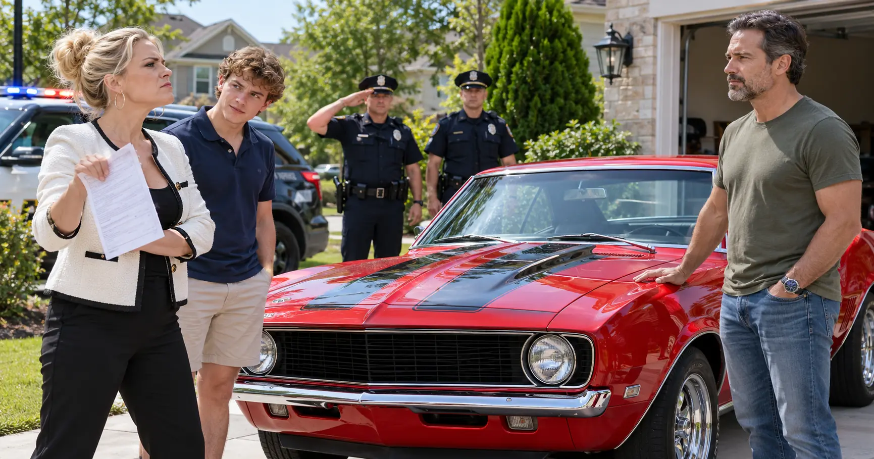 HOA President Forged a Bill of Sale to Take My Classic Camaro for Her Son — Then the Officers Stepped Out and Saluted Me