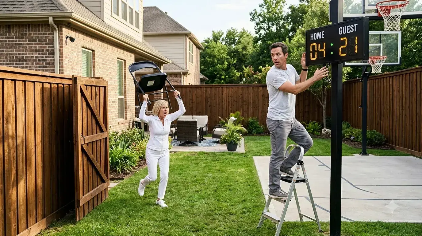 HOA Karen Destroyed His Basketball Scoreboard — Then the Security Camera Exposed Her