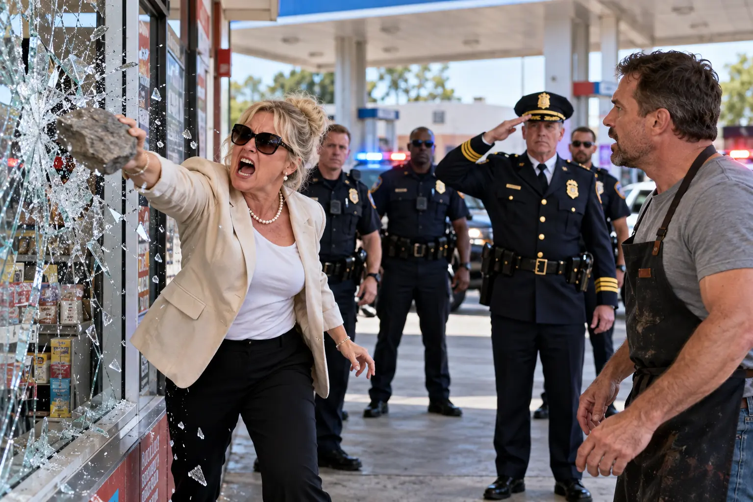 HOA President Smashed My Gas Station Window — Then the Police Addressed Me as Chief