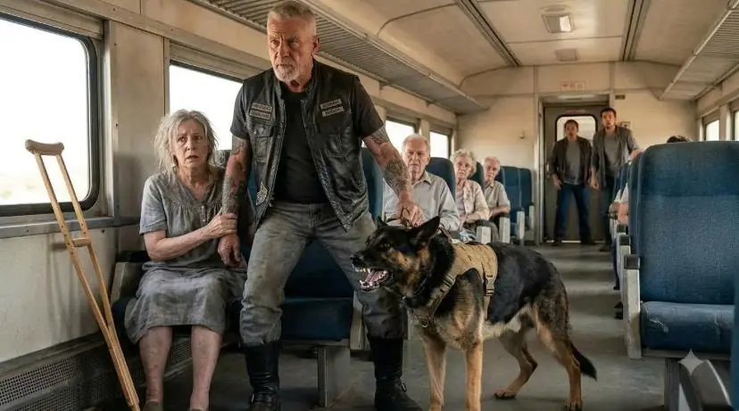 “Is This Seat Taken?” Disabled Old Woman Sat Beside a Biker — His Dog Immediately Went Into Guard Mode