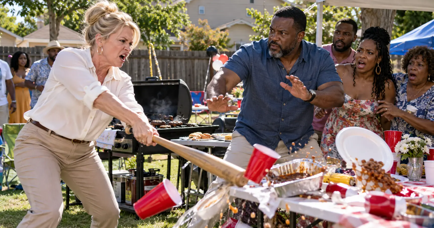 HOA Karen Brought a Baseball Bat to Our Family Reunion Cookout  -  Then the 911 Recording Revealed Who She Had Really Threatened