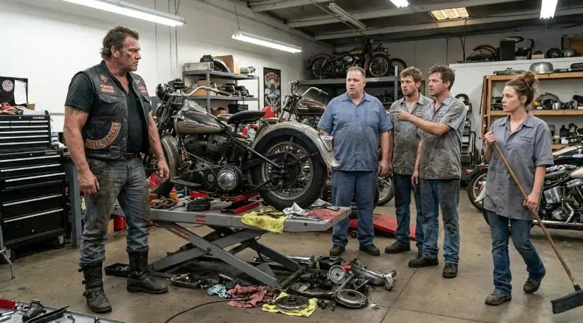 “Who Fixed My Harley?” the Hells Angel Demanded — Then a Mechanic Pointed at the Woman With the Broom