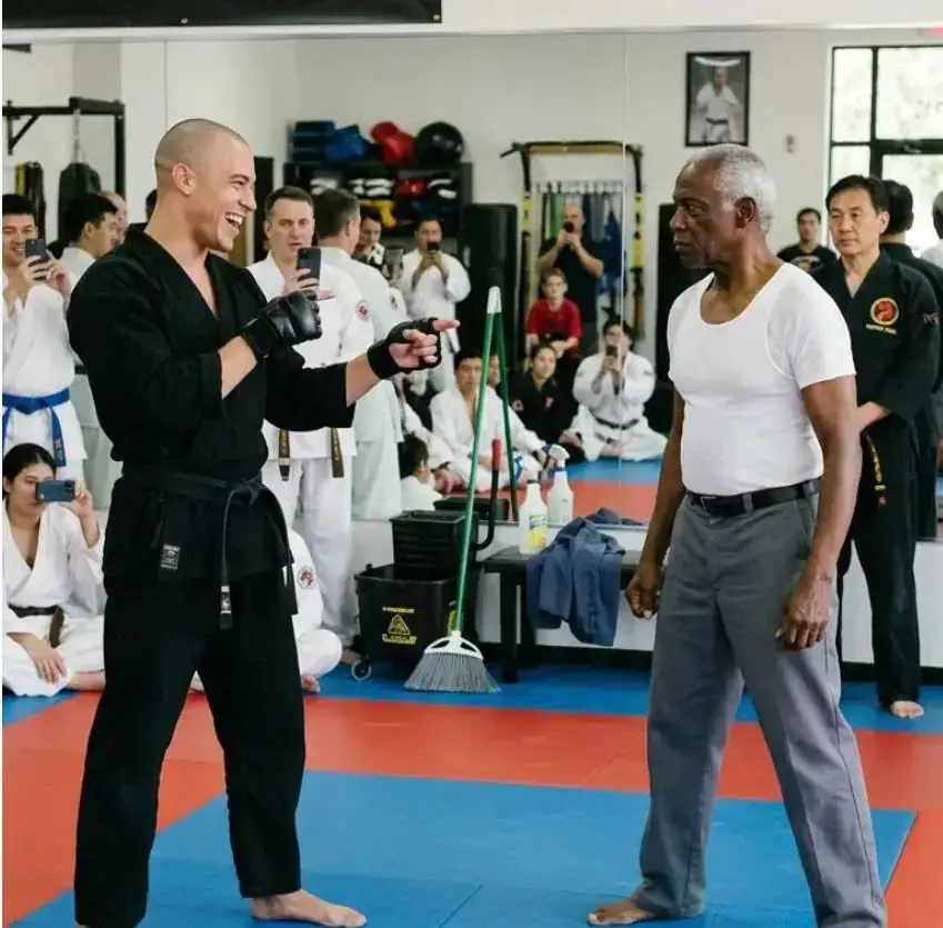 Cocky Black Belt Picked the Janitor for an Easy Win — Then the Janitor Asked, “You Promise Not to Cry?”
