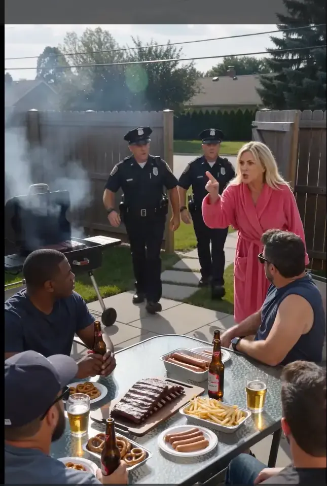 She Called 911 on Four Men Barbecuing Behind a New Neighbor’s Fence — Then the HOA Meeting She Demanded Went Silent