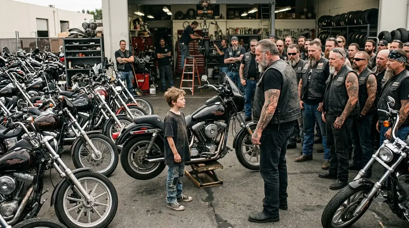 Mechanics Gave Up On A 40-Year-Old Hells Angels Bike — An 8-Year-Old Poor Boy Said, “I’ll Fix It.”