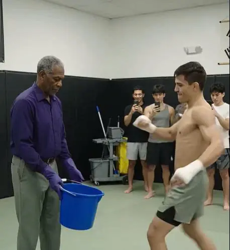 “Try Not to Get Hurt,” the Fighter Told the Old Janitor — Then One Move Changed His Tone