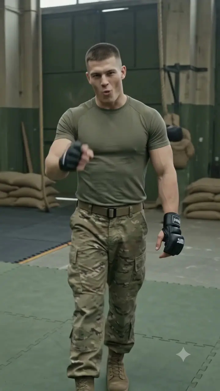 A Cocky Soldier Shoved a Quiet Old Man in the Combat Gym — Then the Base Commander Whispered, “Night Watcher”