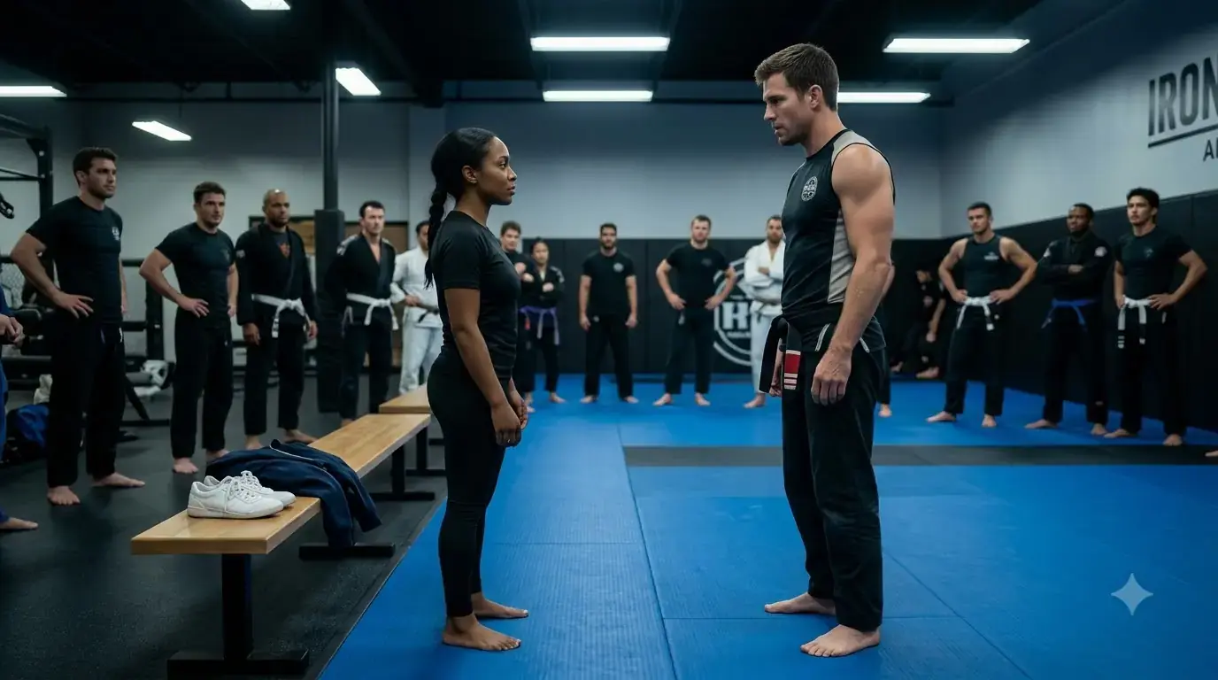 The Champion Laughed, “This Mat Isn’t for Little Girls” — Then She Quietly Took Off Her Jacket