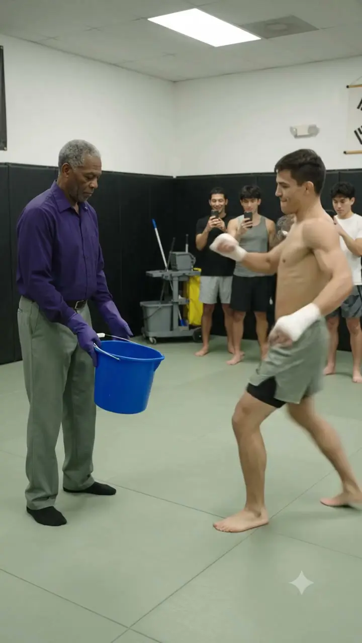 “Try Not to Get Hurt,” the Fighter Told the Old Janitor — Then One Move Changed His Tone