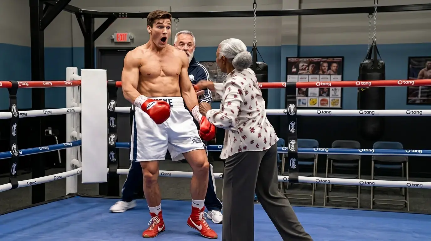 Hit Me for $10K!” the Champion Dared an Old Grandma — Then His Trainer Saw Her Stance and Screamed, “Stop!”