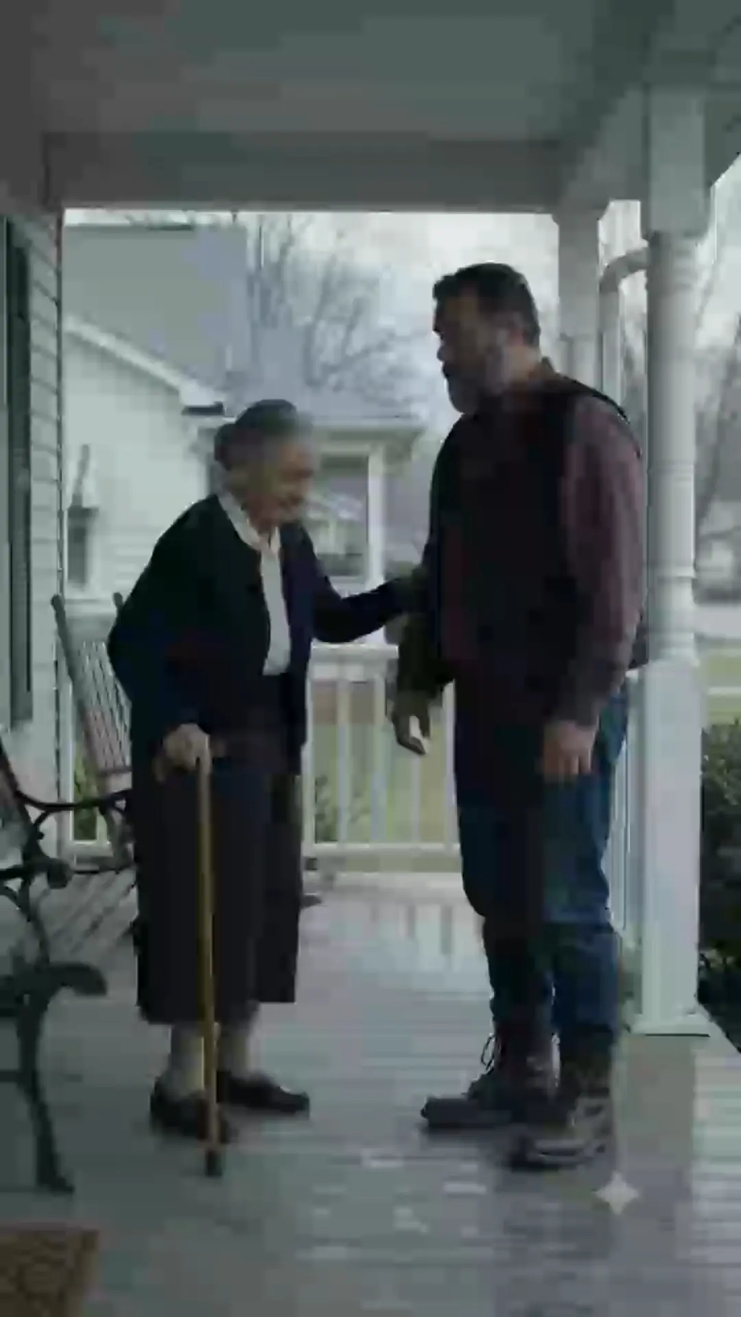 The Old Woman Shoved a Biker Into the Grass Outside Her Nursing Home — Seconds Later, Everyone Understood Why