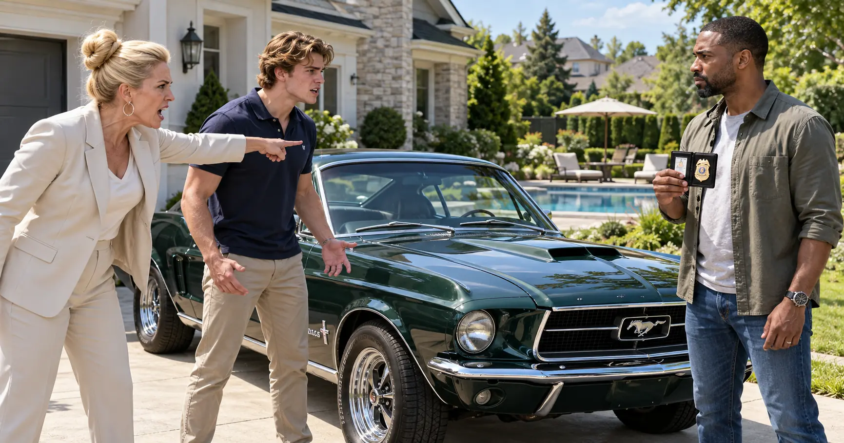 HOA Karen Said My Mustang “Belonged in Her Son’s Garage” — Then One Badge Ended Her Power