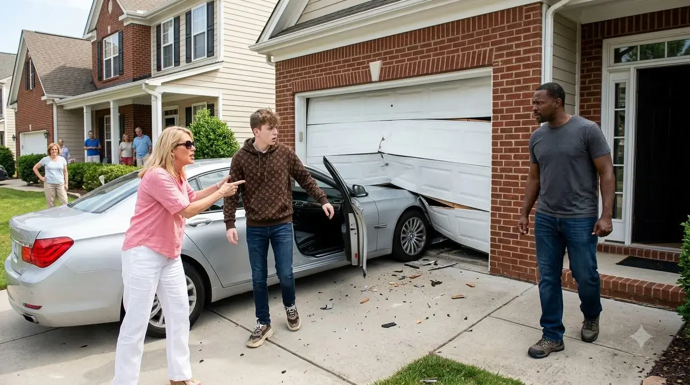The HOA President’s Son Crashed Into a Homeowner’s Garage — Then His Mother Demanded He Pay for the Car