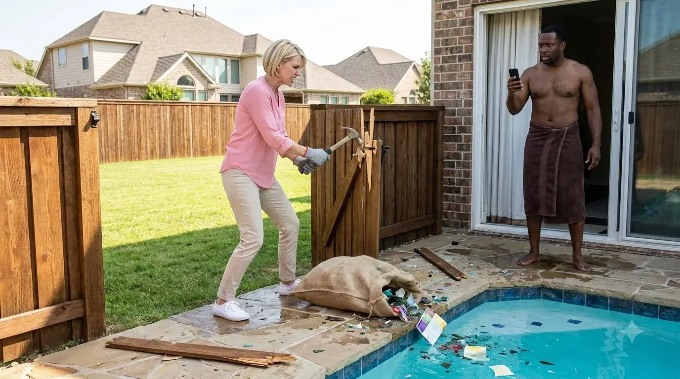 An HOA President Smashed Through a Locked Gate and Dumped Lab Glass Into a Private Pool — Then the Security Footage Played