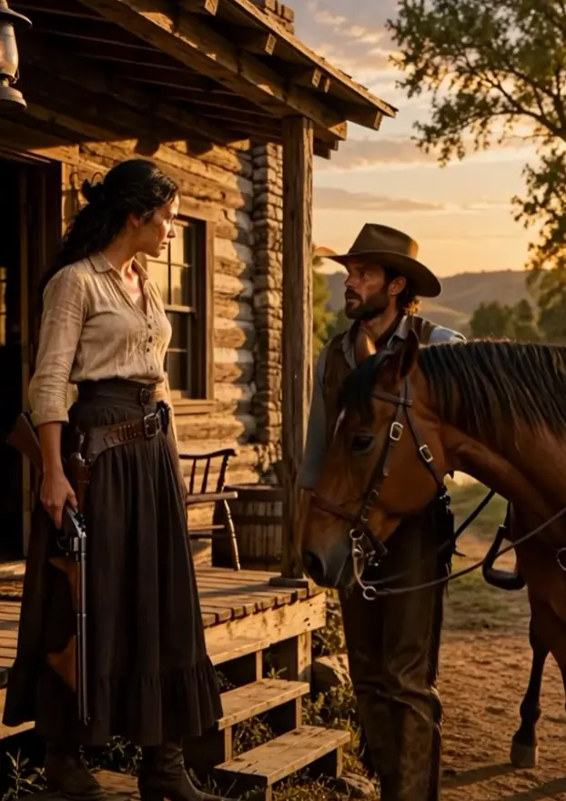 "No one has ever kissed me," she said. The cowboy took off his hat and said, "Let's take it slow."