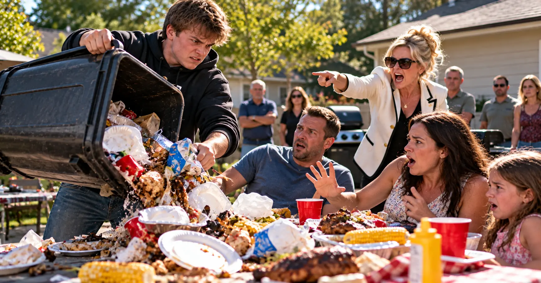 She Sent Her Son to Ruin Our Family Cookout — Then Four Neighbors Stood Up