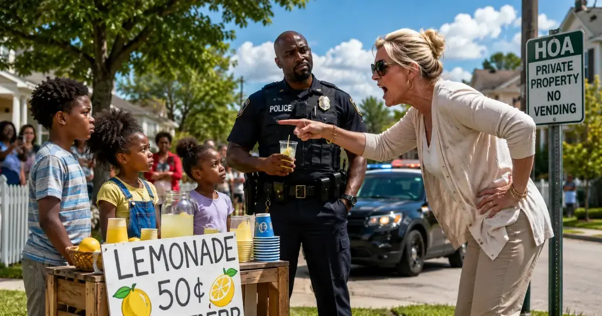 HOA Called the Cops on Black Kids Selling Lemonade — Then the Officer Bought the First Cup and Asked to See Her HOA Records