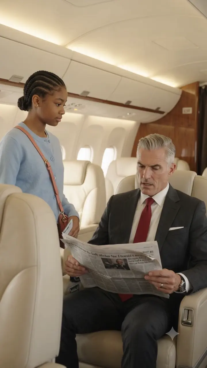 He Told a Fourteen-Year-Old Girl She Didn’t Belong in First Class and Refused to Leave Her Window Seat. Then One Call to Her Father Made the Pilot Go Pale as the Boarding Door Began to Close.