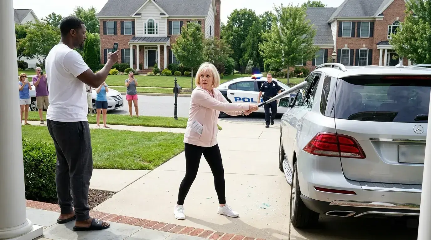 HOA President Smashed a Homeowner’s Car Window With a Baseball Bat — Then the Officer Read the Card