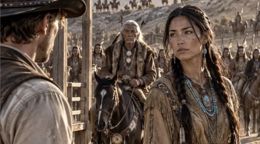 SHE GAVE WATER TO A DYING APACHE WARRIOR — THREE DAYS LATER, 200 RIDERS SURROUNDED HER RANCH, AND THEIR LEADER REVEALED A SECRET THAT CHANGED EVERYTHING